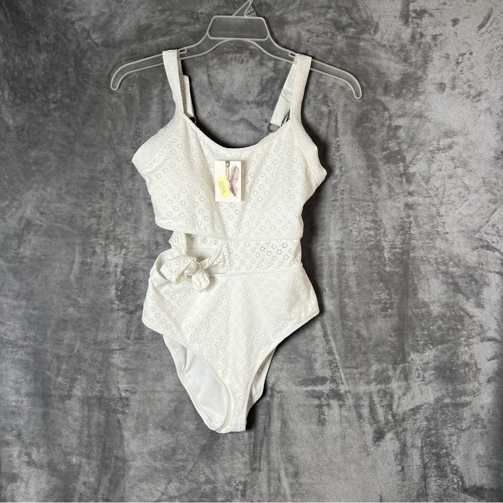 White Eyelet One-Piece Swimsuit